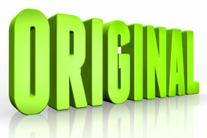 3d word in green stands for original content.
