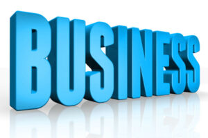 3d word business in blue stands for home care business.