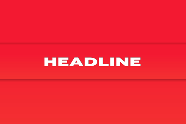 3D word headline in white on red square standing for using headings and subheadings in content.