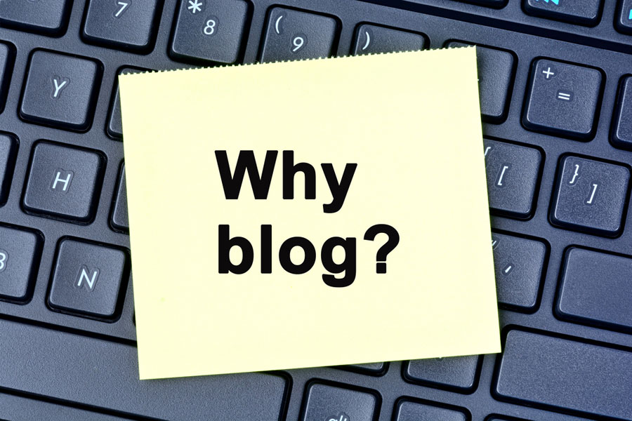 Why blog written on note on computer keyboard.