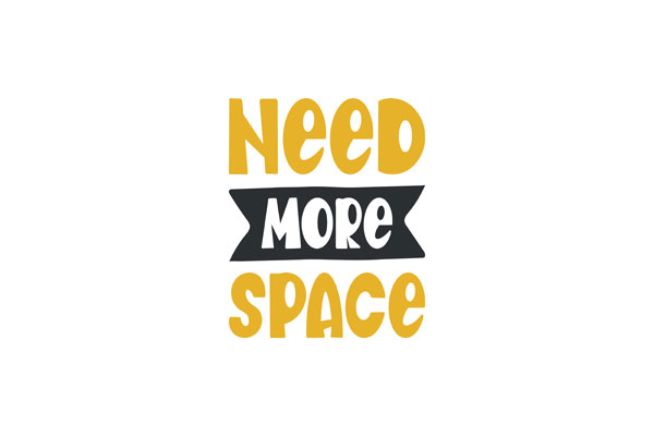 Need more space text.